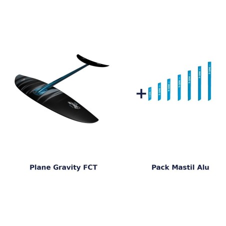 F-One Gravity FCT Komplett-Foil-Set (Plane + Alu-Mast-Set)